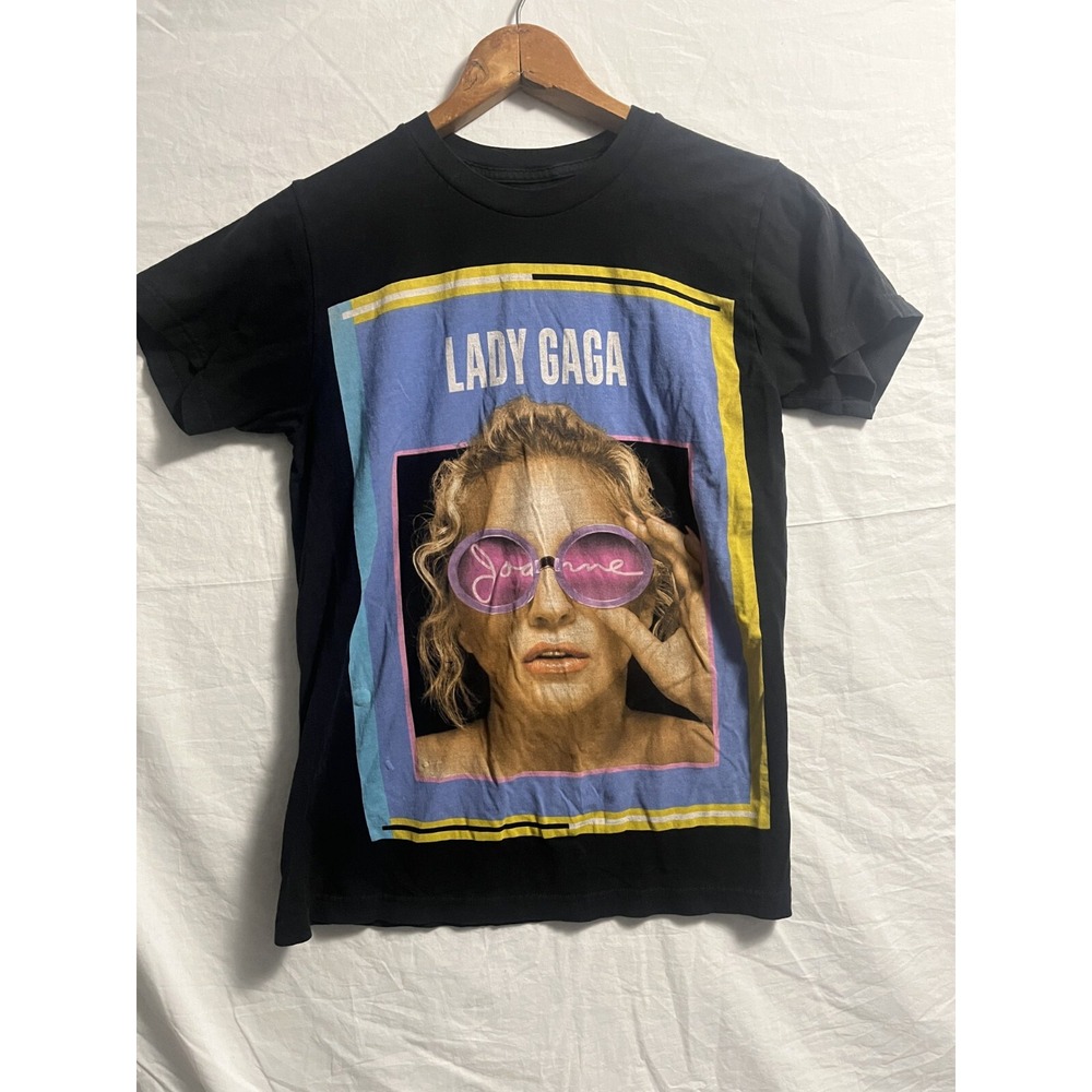 Lady Gaga Joanne World Tour Pop Concert 2017 T-Shirt Black Size S Fan Tee 0029
